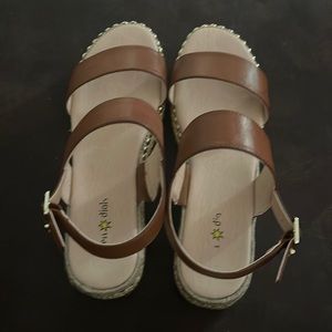 Gently used brown sandals
